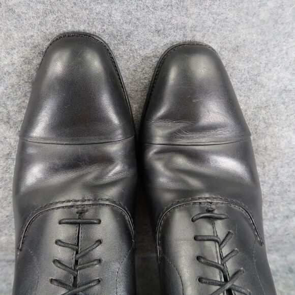 Hart Schaffner Marx Shoe Men 11 Oxford Cap Toe Formal Professional Classic Black - Picture 7 of 16